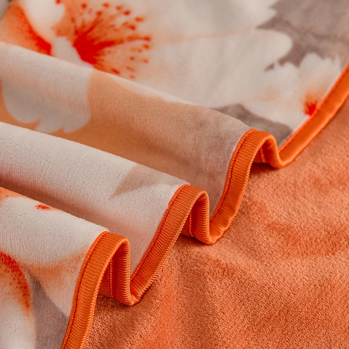 91家纺网 家纺一手货源 找家纺 千嘻汇 2025新款7斤牛奶绒金貂法莱绒床裙款保暖绒四件套 漫步花香