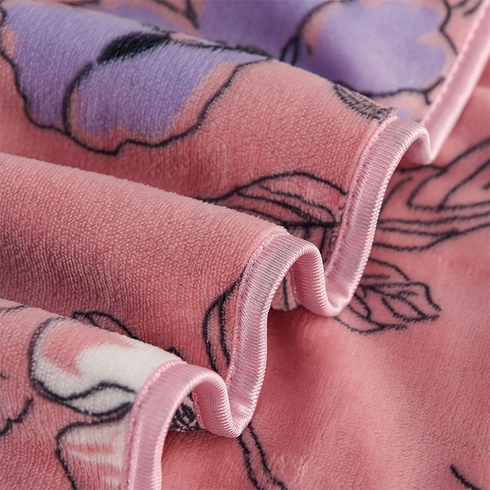 91家纺网 家纺一手货源 找家纺 千嘻汇 2025新款7斤牛奶绒金貂法莱绒床裙款保暖绒四件套 花语