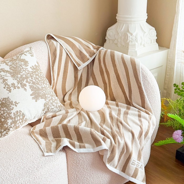 悦然毛巾被 2025新款全棉毛圈浴巾盖毯 杉树咖70*140