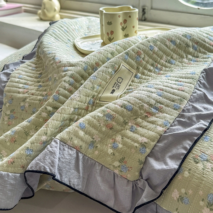 91家纺网 家纺一手货源 找家纺 （总）呦呦南宋 2025新款26度c绗缝款多层结构枕头套超声波夹棉48*74cm一对装单品绣线花边拉链款枕套