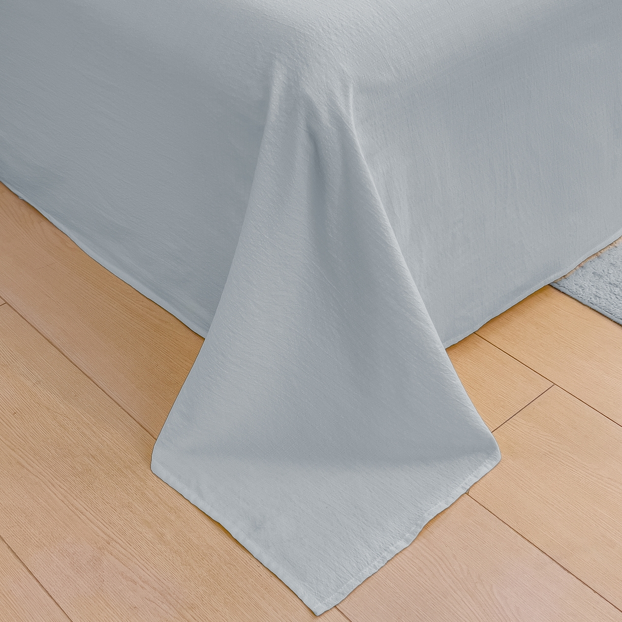 91家纺网 家纺一手货源 找家纺 雯豆家纺2025新品皱皱双层纱四件套镂空花边款三件套 蝴蝶结小猫