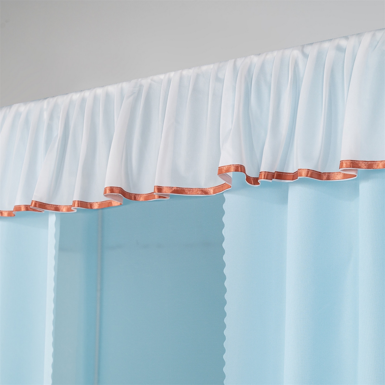 91家纺网 家纺一手货源 找家纺 新太阳蚊帐 2025新款褶皱花边款蚊帐 褶皱花边款-蓝