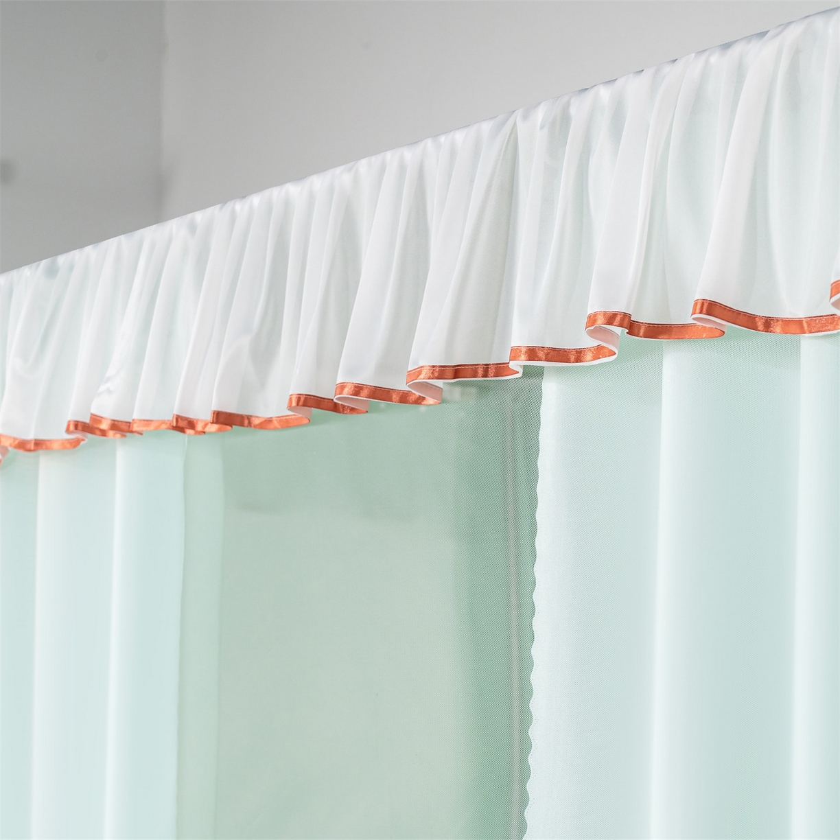 91家纺网 家纺一手货源 找家纺 新太阳蚊帐 2025新款褶皱花边款蚊帐 褶皱花边款-绿