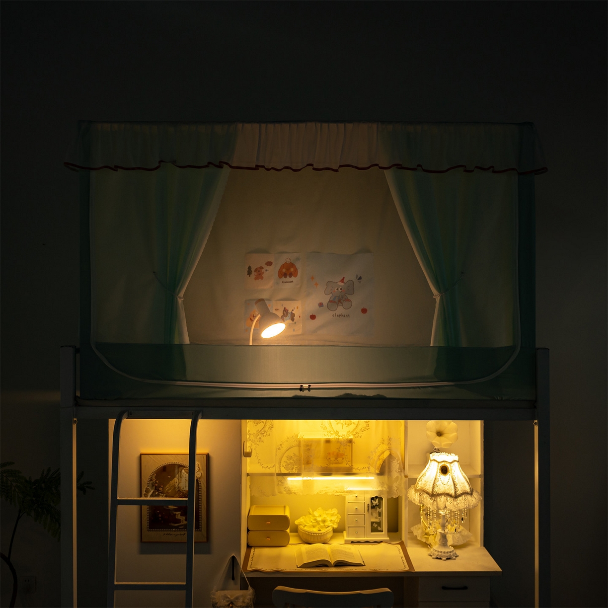 91家纺网 家纺一手货源 找家纺 新太阳蚊帐 2025新款褶皱花边款蚊帐 褶皱花边款-绿