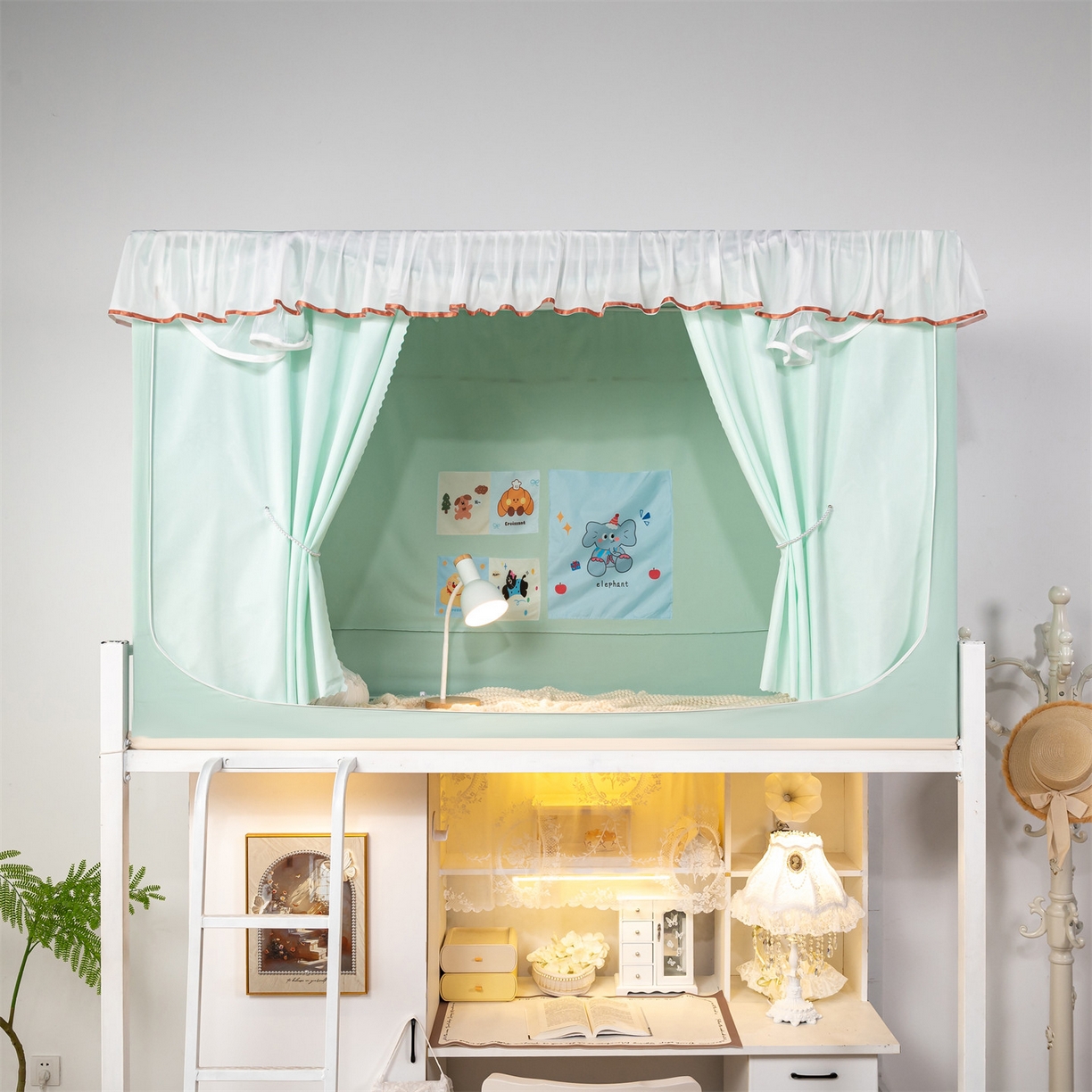 91家纺网 家纺一手货源 找家纺 新太阳蚊帐 2025新款褶皱花边款蚊帐 褶皱花边款-绿