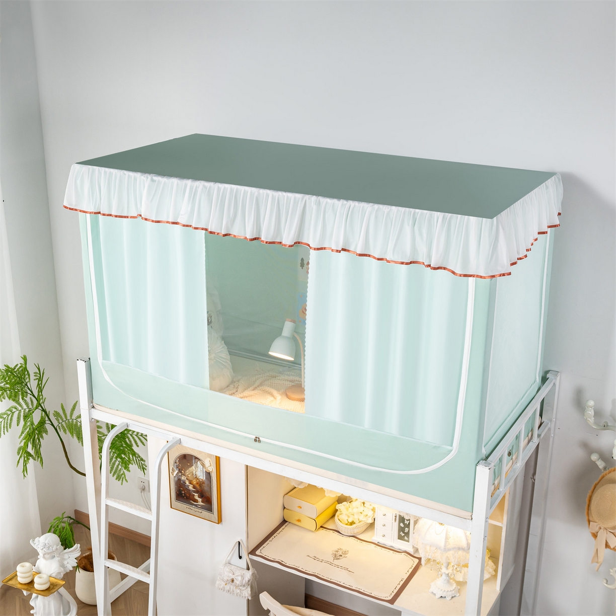 91家纺网 家纺一手货源 找家纺 新太阳蚊帐 2025新款褶皱花边款蚊帐 褶皱花边款-绿