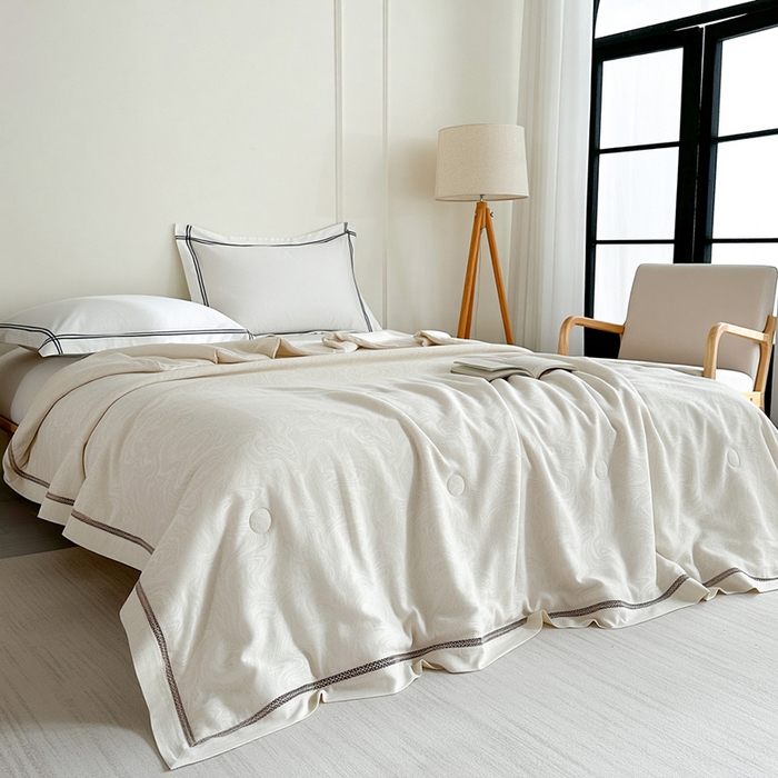 91家纺网 家纺一手货源 找家纺 （总）欧夏家纺 2025新款天丝棉麻镂空四季被夏被春秋被冬被