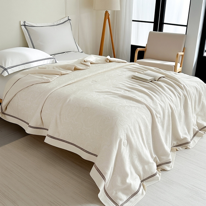 91家纺网 家纺一手货源 找家纺 （总）欧夏家纺 2025新款天丝棉麻镂空四季被夏被春秋被冬被