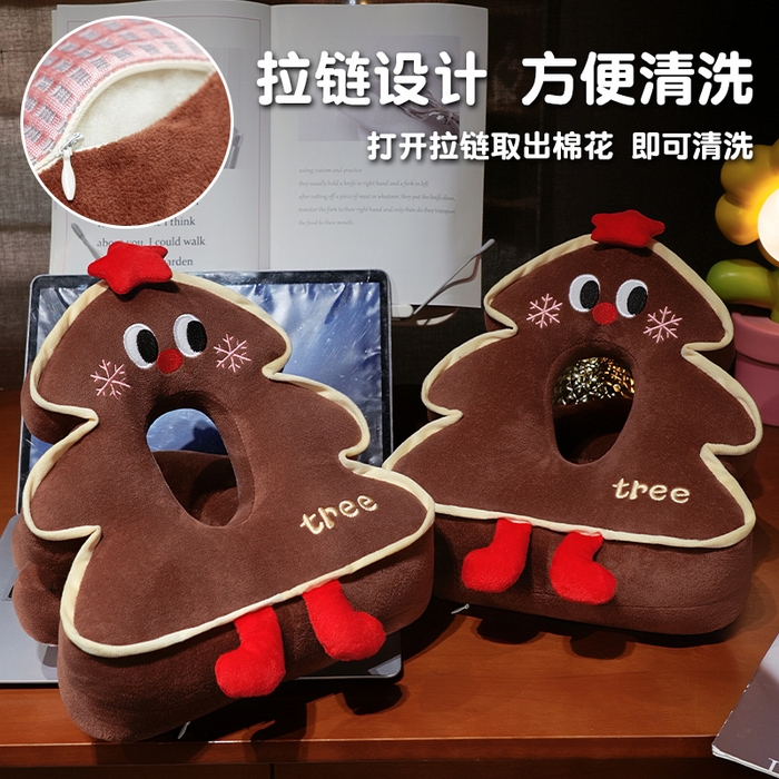 91家纺网 家纺一手货源 找家纺 （总）仟亿莱2025新款ins圣诞树华夫格两用趴睡枕