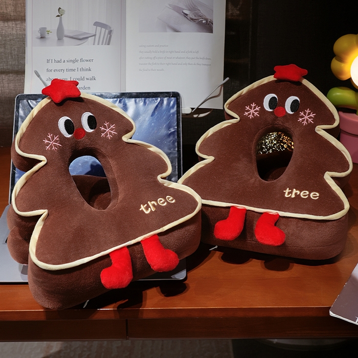 91家纺网 家纺一手货源 找家纺 （总）仟亿莱2025新款ins圣诞树华夫格两用趴睡枕