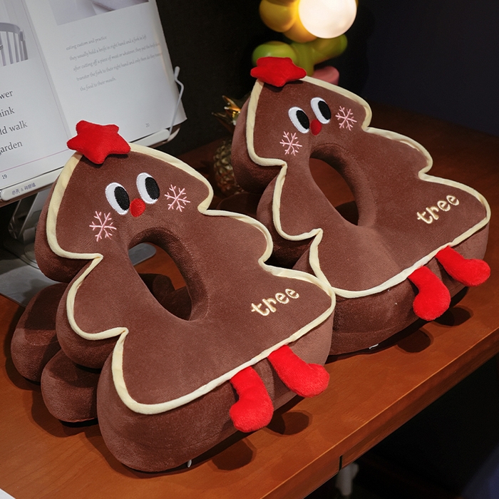 91家纺网 家纺一手货源 找家纺 （总）仟亿莱2025新款ins圣诞树华夫格两用趴睡枕