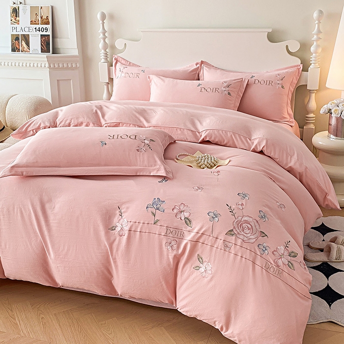 91家纺网 家纺一手货源 找家纺 （总）大麦乐田 2025新款刺绣四件套-玫瑰故事