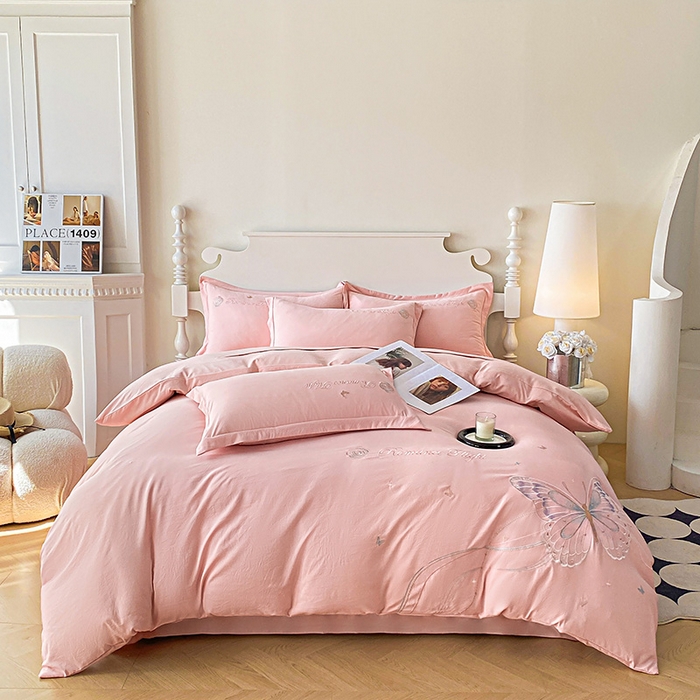 91家纺网 家纺一手货源 找家纺 （总）大麦乐田 2025新款刺绣四件套-玫瑰故事