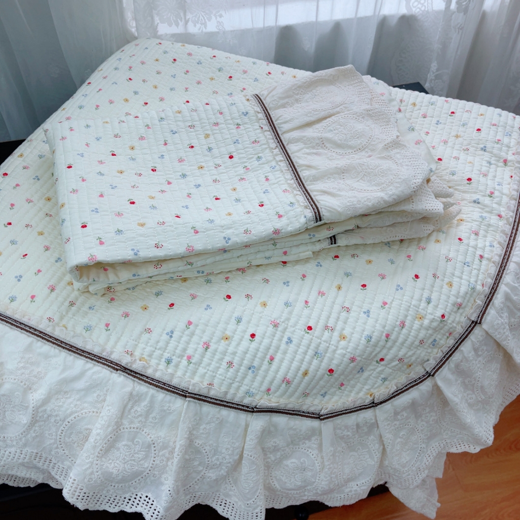 91家纺网 家纺一手货源 找家纺 （总）暖居 2025新款法式13370高密小碎花40支全棉纯棉床盖四件套