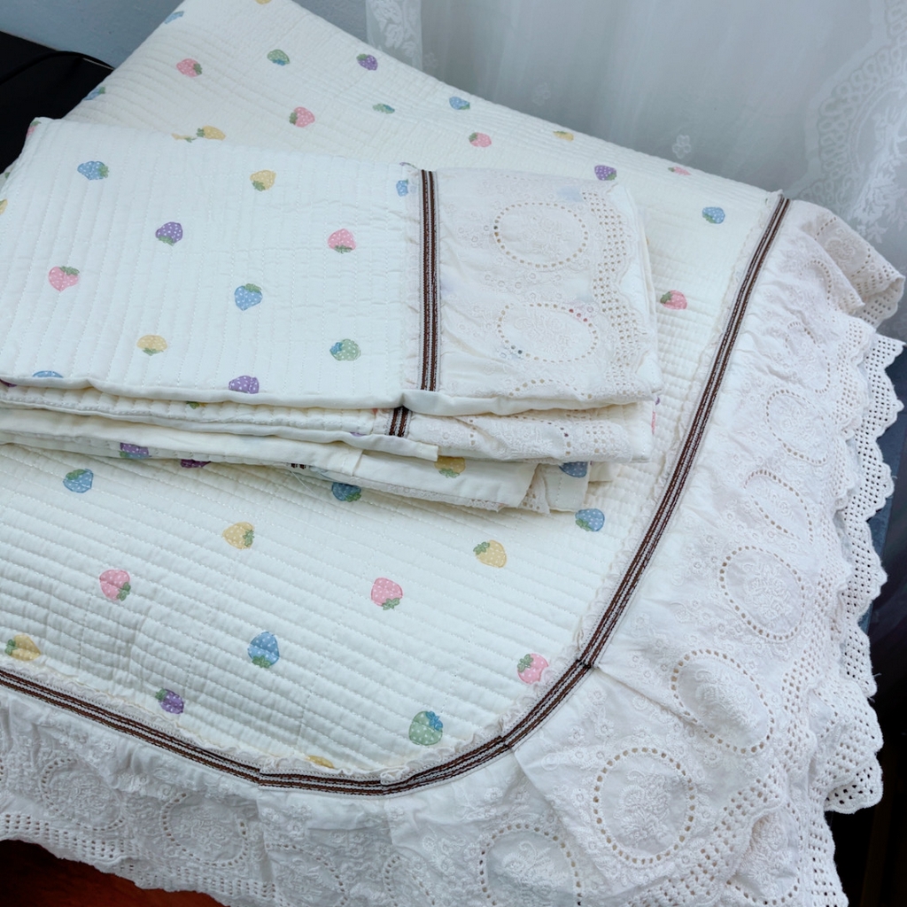 91家纺网 家纺一手货源 找家纺 （总）暖居 2025新款法式13370高密小碎花40支全棉纯棉床盖四件套