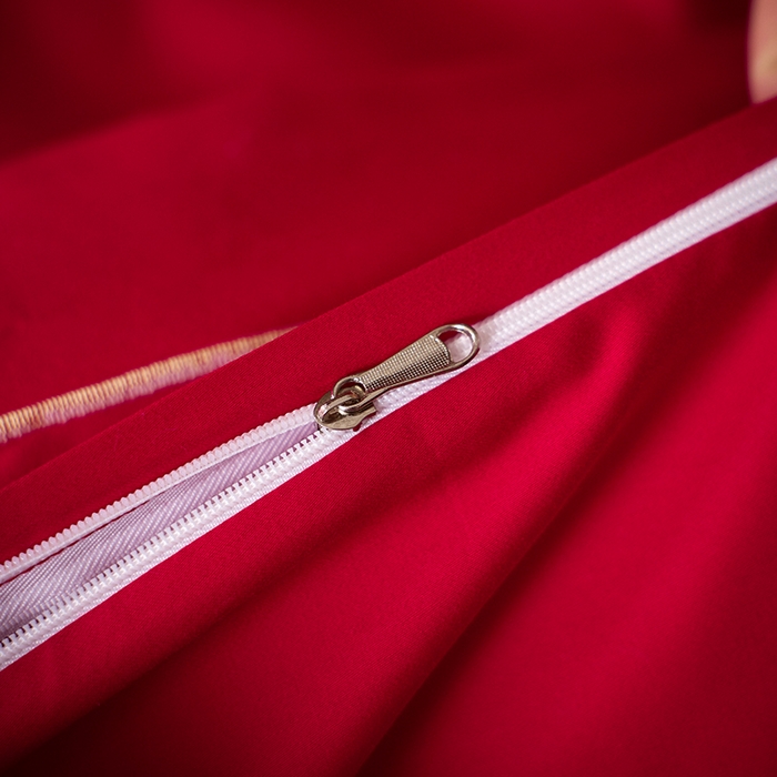 91家纺网 家纺一手货源 找家纺 简纯主义 2025新款100支长绒棉刺绣四件套花开并蒂系列喜满良缘