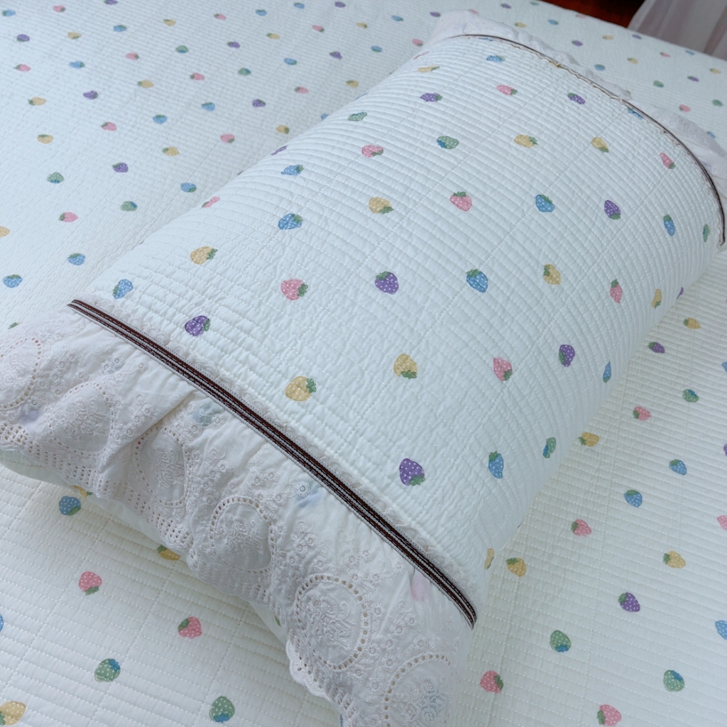 91家纺网 家纺一手货源 找家纺 暖居 2025新款法式13370高密小碎花40支全棉纯棉床盖四件套 甜蜜莓莓