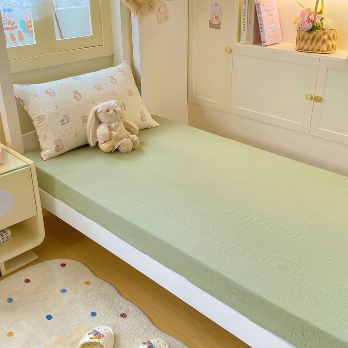 91家纺网 家纺一手货源 找家纺 丽美人家纺 2025新款A类皱皱纱学生宿舍三件套上下铺三件套六件套 QB贝拉