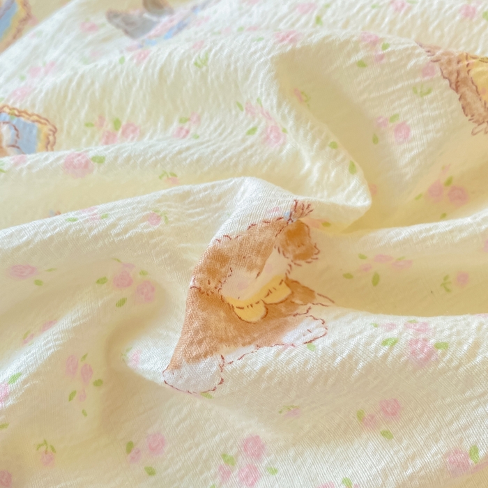 91家纺网 家纺一手货源 找家纺 丽美人家纺 2025新款A类皱皱纱学生宿舍三件套上下铺三件套六件套 QB贝拉