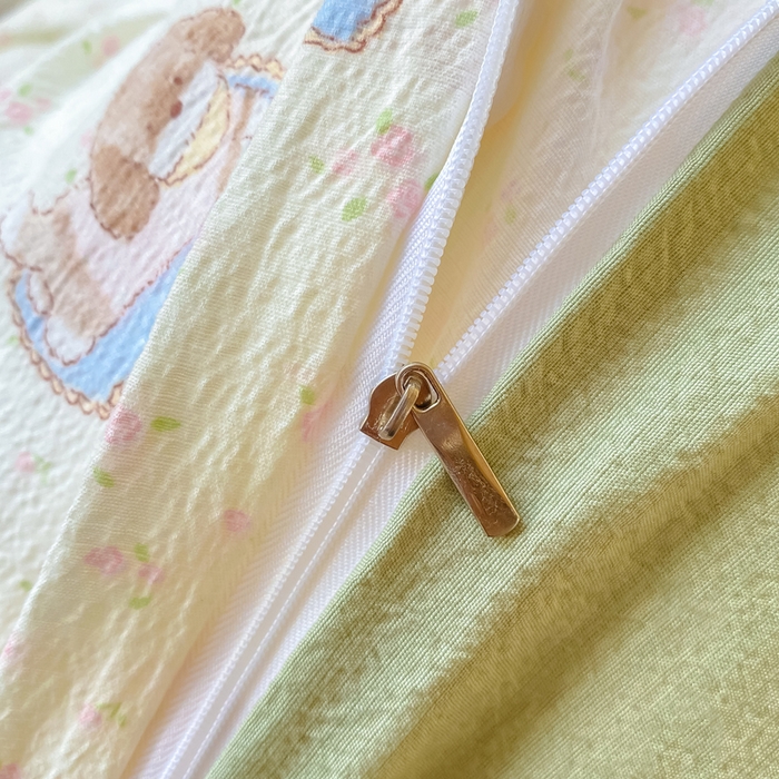 91家纺网 家纺一手货源 找家纺 丽美人家纺 2025新款A类皱皱纱学生宿舍三件套上下铺三件套六件套 QB贝拉