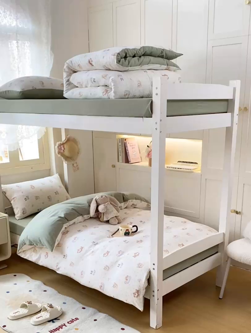 91家纺网 家纺一手货源 找家纺 丽美人家纺 2025新款A类皱皱纱学生宿舍三件套上下铺三件套六件套 QB贝拉