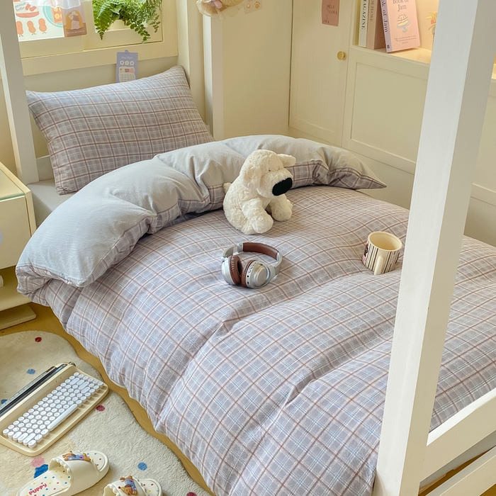 91家纺网 家纺一手货源 找家纺 丽美人家纺 2025新款A类皱皱纱学生宿舍三件套上下铺三件套六件套 QB布兰卡