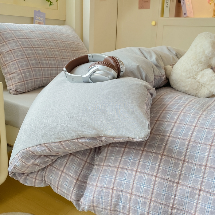 91家纺网 家纺一手货源 找家纺 丽美人家纺 2025新款A类皱皱纱学生宿舍三件套上下铺三件套六件套 QB布兰卡