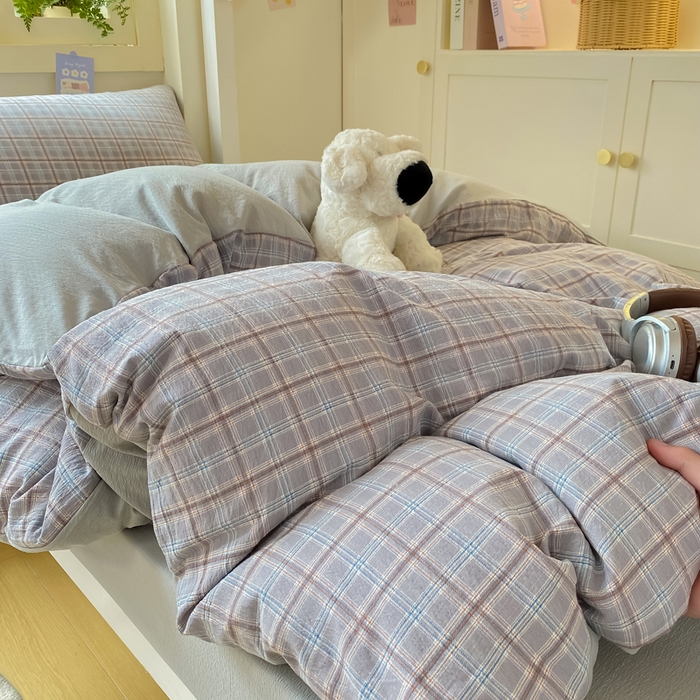 91家纺网 家纺一手货源 找家纺 丽美人家纺 2025新款A类皱皱纱学生宿舍三件套上下铺三件套六件套 QB布兰卡