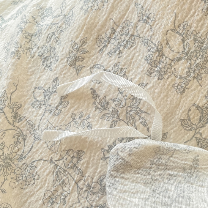 91家纺网 家纺一手货源 找家纺 丽美人家纺 2025新款A类皱皱纱学生宿舍三件套上下铺三件套六件套 QB花开漫漫