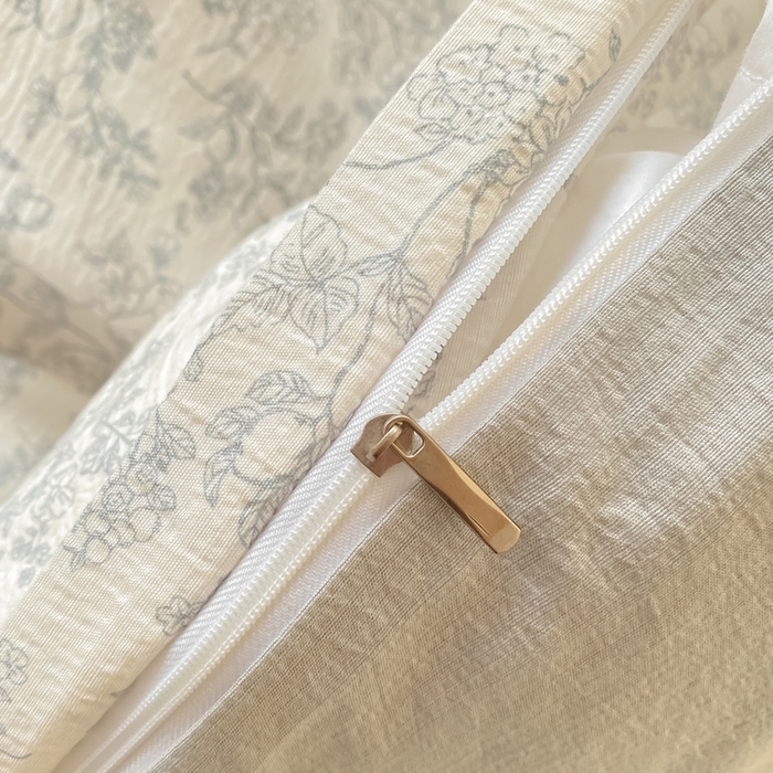 91家纺网 家纺一手货源 找家纺 丽美人家纺 2025新款A类皱皱纱学生宿舍三件套上下铺三件套六件套 QB花开漫漫