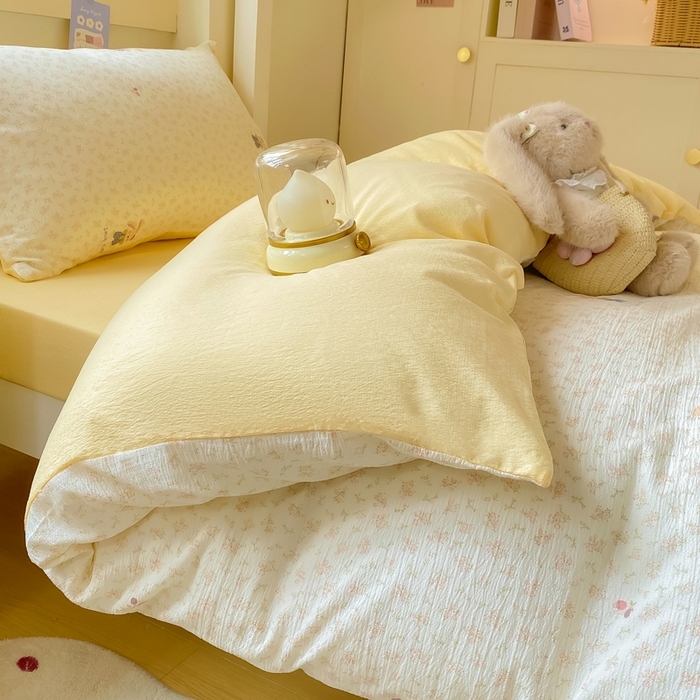 91家纺网 家纺一手货源 找家纺 丽美人家纺 2025新款A类皱皱纱学生宿舍三件套上下铺三件套六件套 QB乐园