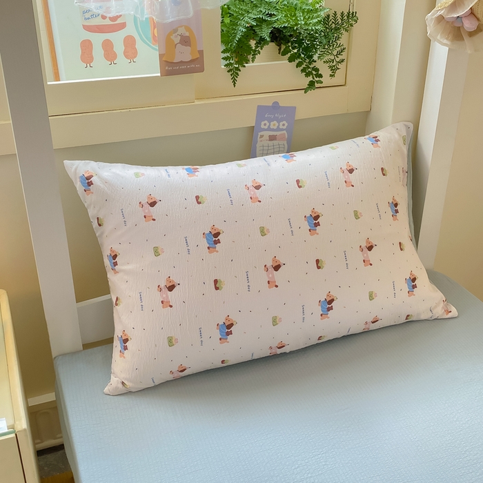 91家纺网 家纺一手货源 找家纺 丽美人家纺 2025新款A类皱皱纱学生宿舍三件套上下铺三件套六件套 QB洛洛小狗