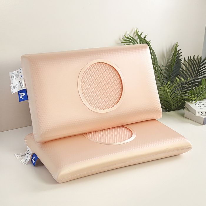 91家纺网 家纺一手货源 找家纺 美丽折家纺 2025新款石榴款加厚凝胶枕复合记忆枕芯枕头枕芯 粉宝石