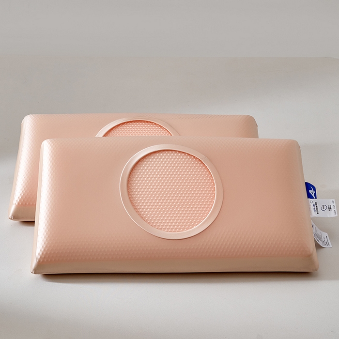 91家纺网 家纺一手货源 找家纺 美丽折家纺 2025新款石榴款加厚凝胶枕复合记忆枕芯枕头枕芯 粉宝石