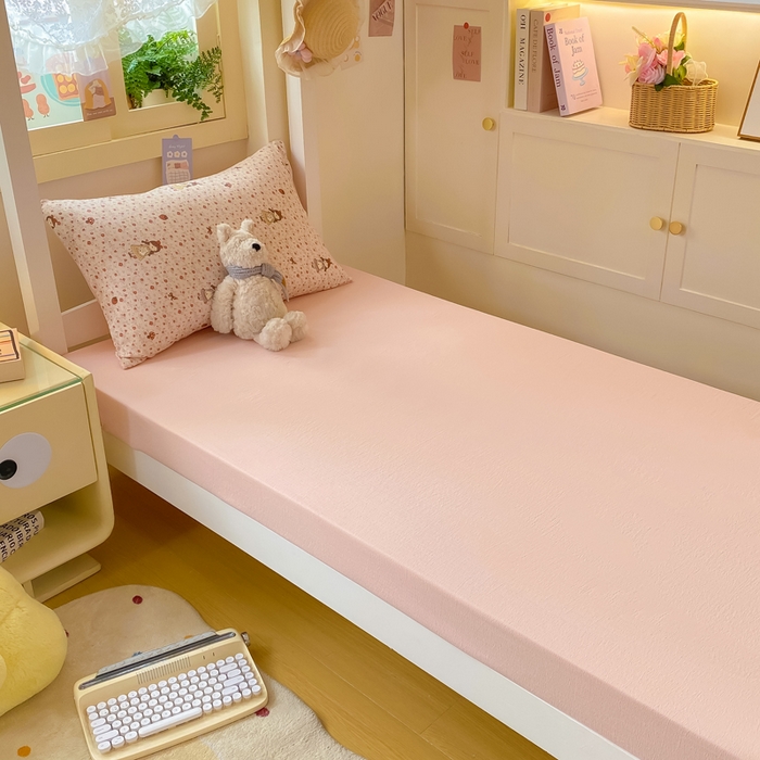 91家纺网 家纺一手货源 找家纺 丽美人家纺 2025新款A类皱皱纱学生宿舍三件套上下铺三件套六件套 QB玛丽