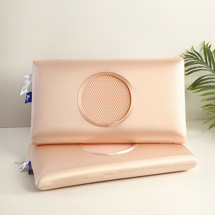 91家纺网 家纺一手货源 找家纺 美丽折家纺 2025新款石榴款加厚凝胶枕复合记忆枕芯枕头枕芯 粉宝石