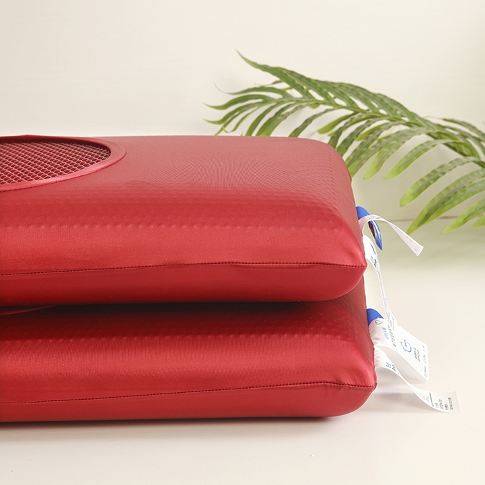 91家纺网 家纺一手货源 找家纺 美丽折家纺 2025新款石榴款加厚凝胶枕复合记忆枕芯枕头枕芯 红宝石