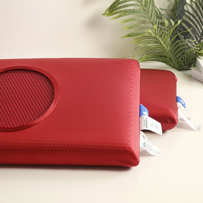 91家纺网 家纺一手货源 找家纺 美丽折家纺 2025新款石榴款加厚凝胶枕复合记忆枕芯枕头枕芯 红宝石