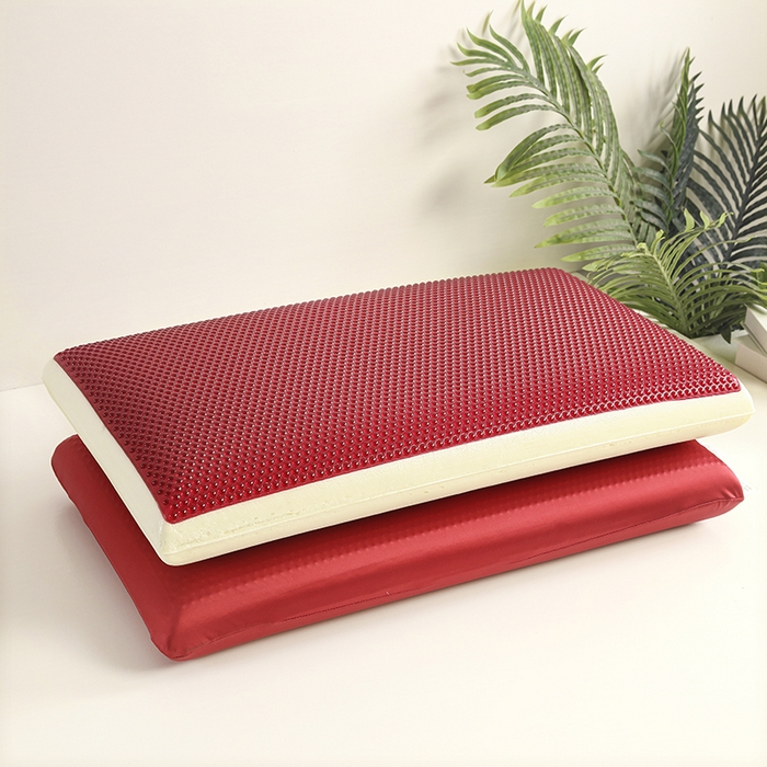 91家纺网 家纺一手货源 找家纺 美丽折家纺 2025新款石榴款加厚凝胶枕复合记忆枕芯枕头枕芯 红宝石