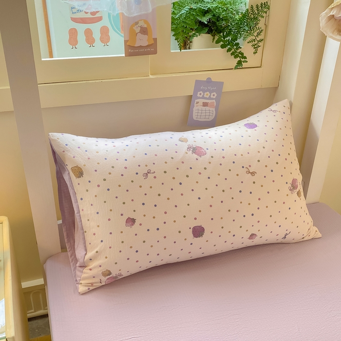 91家纺网 家纺一手货源 找家纺 丽美人家纺 2025新款A类皱皱纱学生宿舍三件套上下铺三件套六件套 QB小甜心