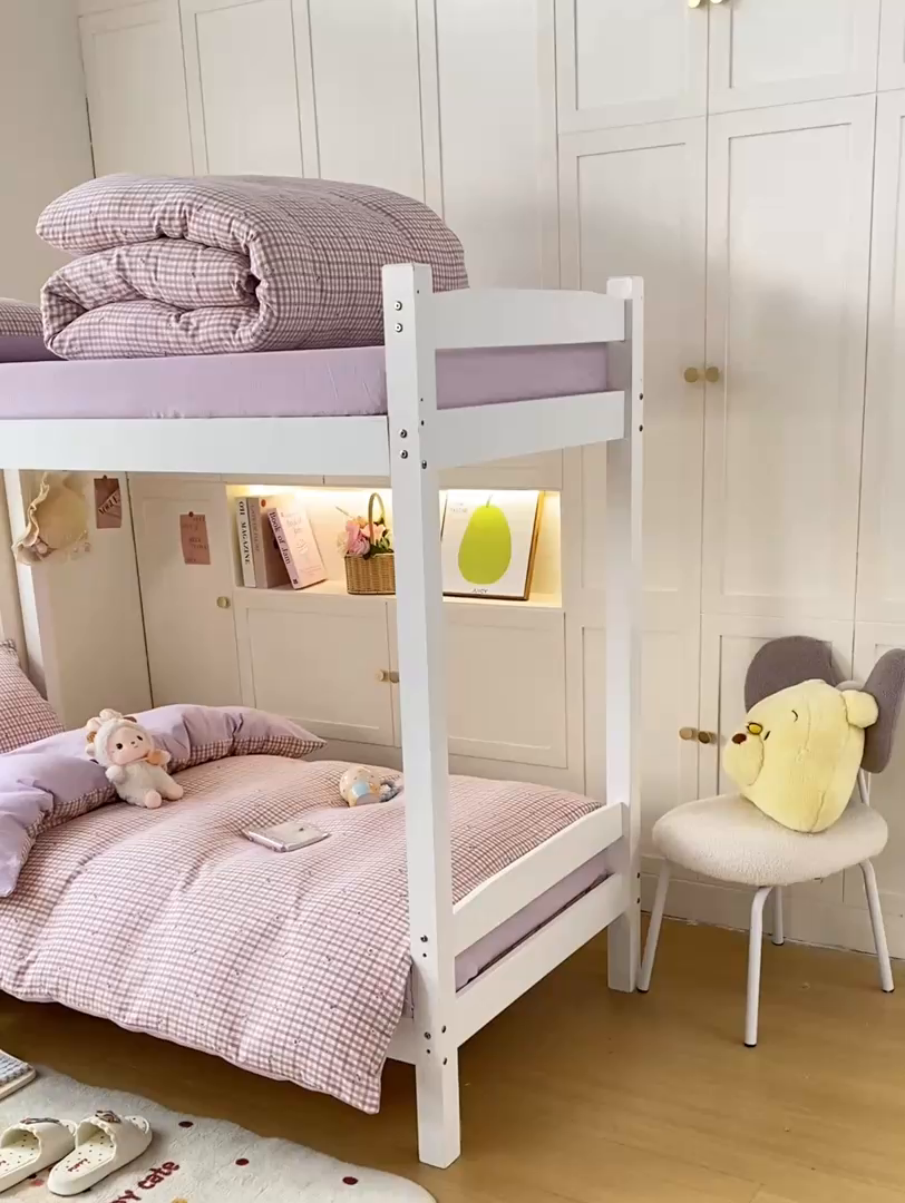 91家纺网 家纺一手货源 找家纺 丽美人家纺 2025新款A类皱皱纱学生宿舍三件套上下铺三件套六件套 QB紫樱桃