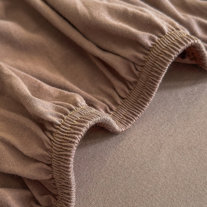 91家纺网 家纺一手货源 找家纺 舒居家纺 2025新款全棉针织棉床笠单床笠床笠单品 咖