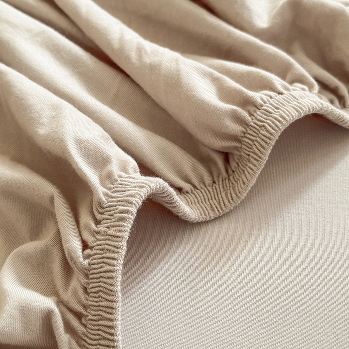 91家纺网 家纺一手货源 找家纺 舒居家纺 2025新款全棉针织棉床笠单床笠床笠单品 米驼