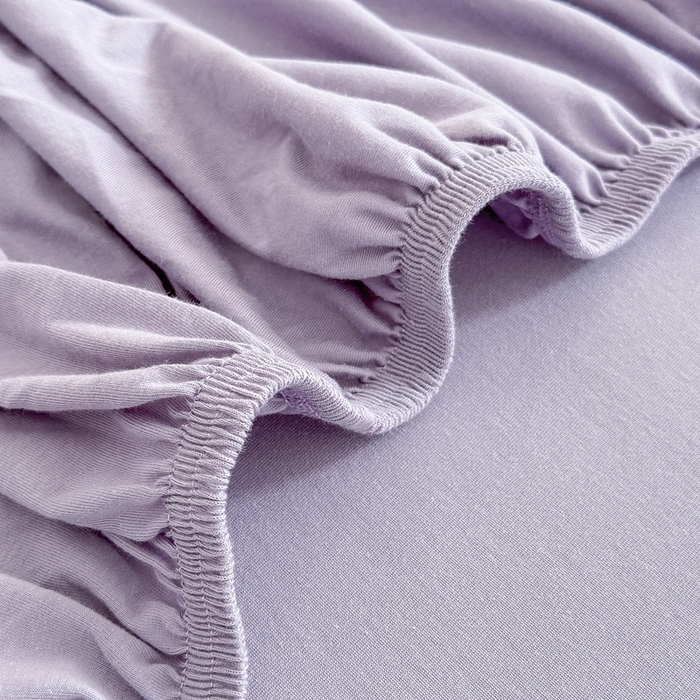 91家纺网 家纺一手货源 找家纺 舒居家纺 2025新款全棉针织棉床笠单床笠床笠单品 雅紫