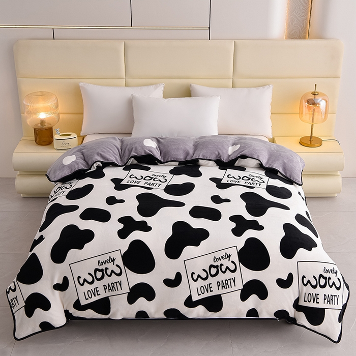 91家纺网 家纺一手货源 找家纺 （总）绒品壹家家纺 2025新款180g7斤牛奶绒印花单被套