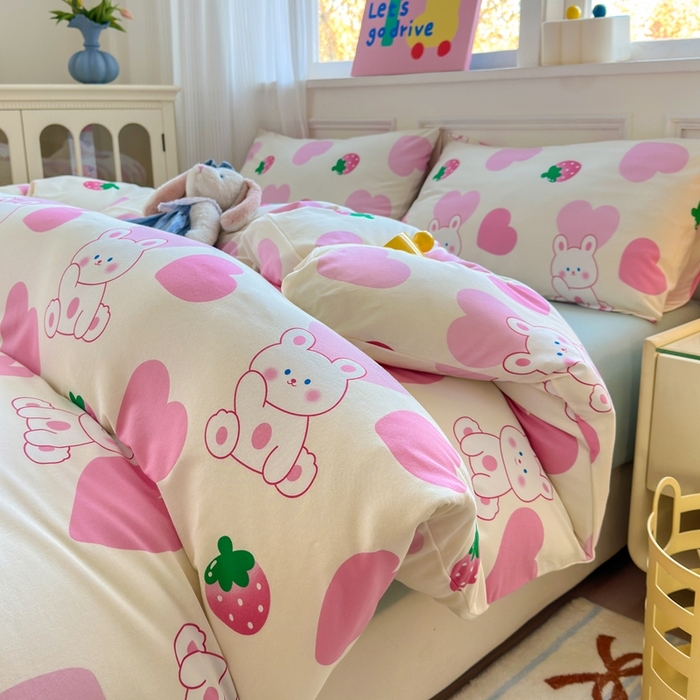 91家纺网 家纺一手货源 找家纺 （总）舒居家纺 2025新款全棉针织棉 被套 +枕套 非四件套