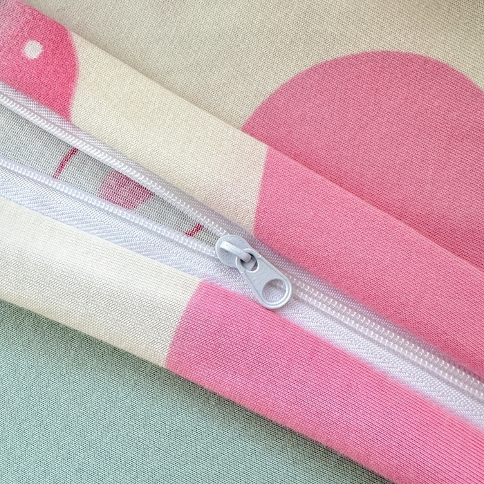 91家纺网 家纺一手货源 找家纺 舒居家纺 2025新款全棉针织棉被套枕套单被套被套单品 爱心兔子