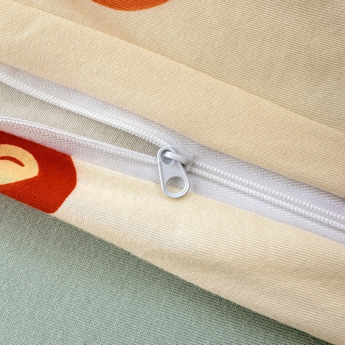 91家纺网 家纺一手货源 找家纺 舒居家纺 2025新款全棉针织棉被套枕套单被套被套单品 橘子