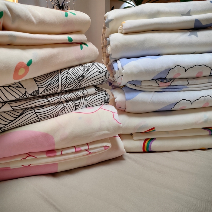 91家纺网 家纺一手货源 找家纺 舒居家纺 2025新款全棉针织棉被套枕套单被套被套单品 实拍组图仅供展示不可下单