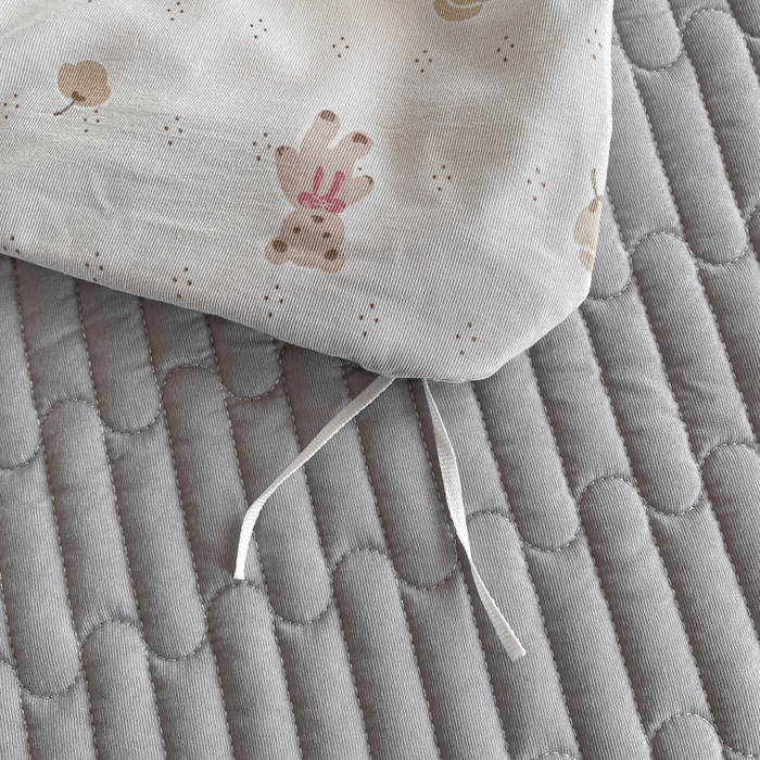 91家纺网 家纺一手货源 找家纺 乐沐家纺 2025新款法式花边夹棉床盖四件套 晚秋